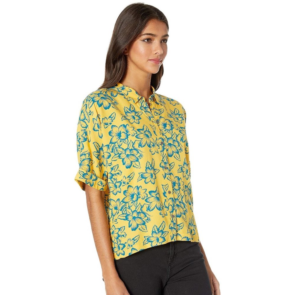 New Vans Fare Woven Electric Floral Shirt Size L
